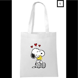 NEW!! Snoopy And Friends White Tote Bag